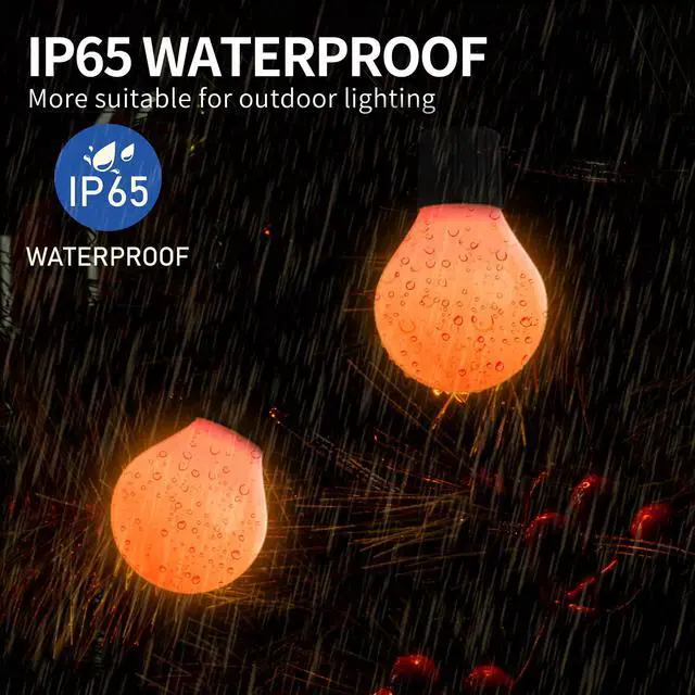 Alt view image 3 of 6 - G40 Globe Outdoor LED String Lights DIY Shatterproof Bulbs Waterproof for Patio Garden Outside Backyard Christmas Ramadan