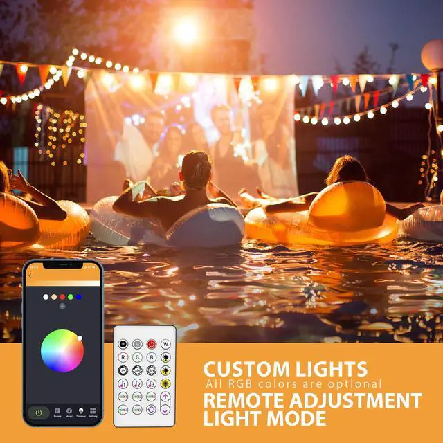 Alt view image 4 of 6 - G40 Globe Outdoor LED String Lights DIY Shatterproof Bulbs Waterproof for Patio Garden Outside Backyard Christmas Ramadan Crystal Wick