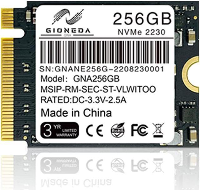 GIONEDA M.2 2230 SSD 256G PCIe NVMe 3.0 3D NAND Gaming Internal