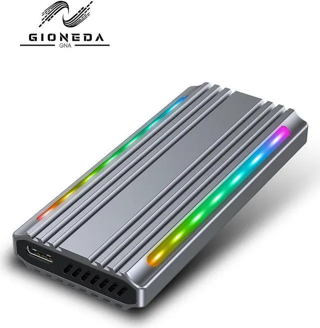Alt view image 2 of 7 - Gioneda RGB Portable Solid State Disk - External 512GB High-Speed Data Transfer Up to 1000MB/s USB 3.1 Type C SSD Drive