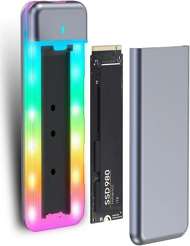 Alt view image 4 of 7 - Gioneda RGB Portable External Solid State Disk - High-Speed Data Transfer Up to 1000MB/s- USB 3.1 TypeC - Shockproof - 1TB