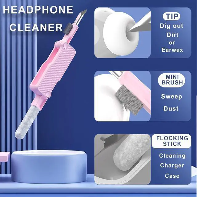 Alt view image 3 of 6 - Electronics Cleaner Kit. Keyboard Brush, Airpod Cleaning Tool, Phone Screen Cleaner. for Computers, MacBooks, Laptops, Airpods Pro, Headphones.Dark Green