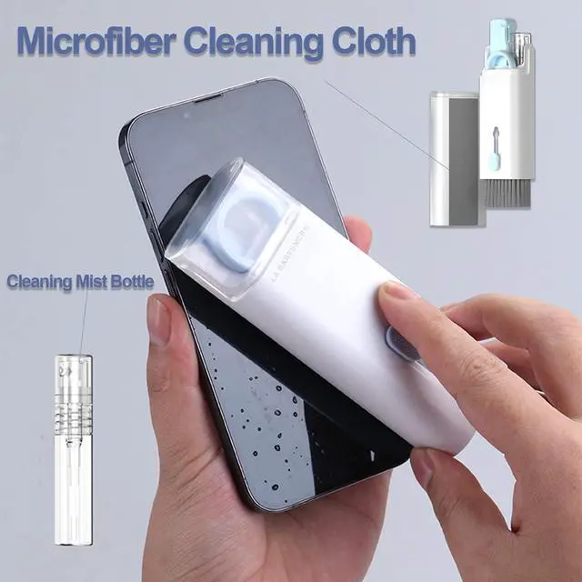 Alt view image 4 of 6 - Electronics Cleaner Kit. Keyboard Brush, Airpod Cleaning Tool, Phone Screen Cleaner. for Computers, MacBooks, Laptops, Airpods Pro, Headphones.Dark Green