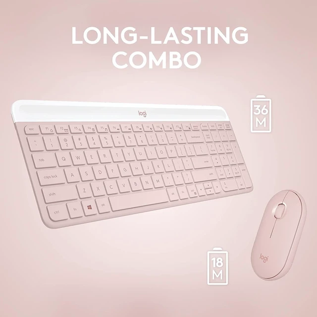 Alt view image 5 of 7 - MK470 Slim Wireless Combo Compact Keyboard and Mouse - Rose