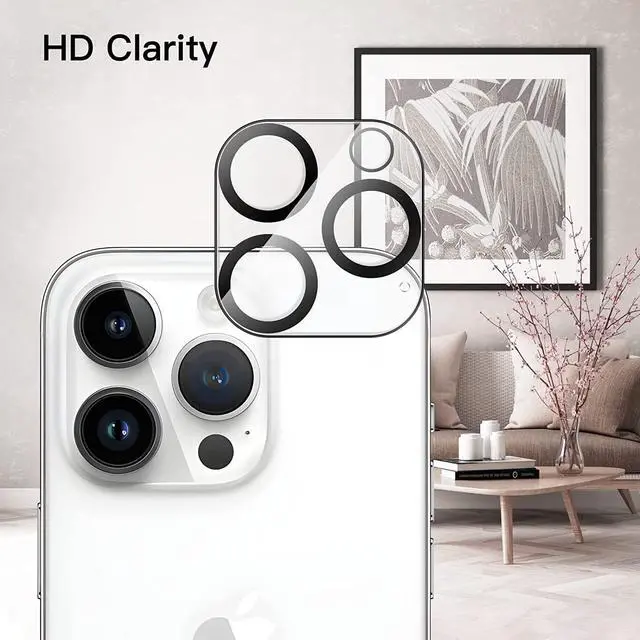 Alt view image 4 of 7 - JETech Full Coverage Screen Protector for iPhone 14 Pro Max 6.7-Inch (NOT FOR iPhone 14 Pro 6.1-Inch), with Camera Lens Protector, Tempered Glass Film, HD Clear, 2-Pack Each