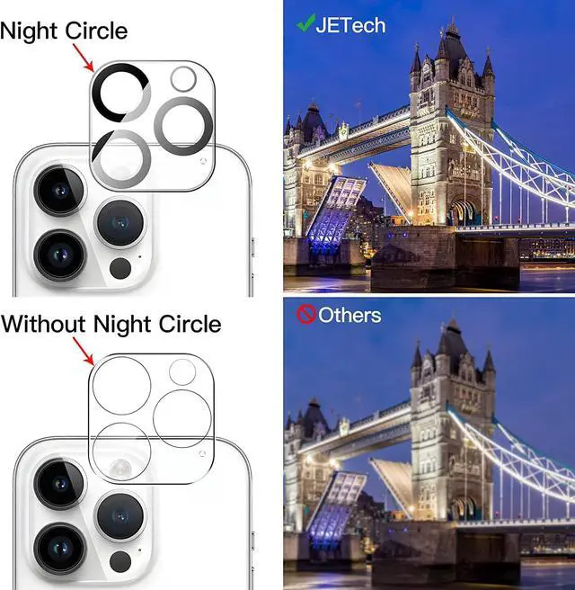 Alt view image 5 of 7 - JETech Privacy Full Coverage Screen Protector for iPhone 14 Pro Max 6.7-Inch (NOT FOR iPhone 14 Pro 6.1-Inch), with Camera Lens Protector, Anti-Spy Tempered Glass Film, 2-Pack Each