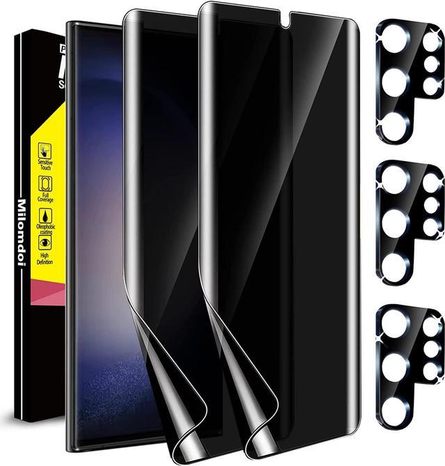 Milomdoi [3+3 Pack] For Samsung Galaxy S23 Ultra Screen Protector [Not  Glass] Accessories 3 Pack TPU Film With 3 Pack Tempered Glass Camera Lens