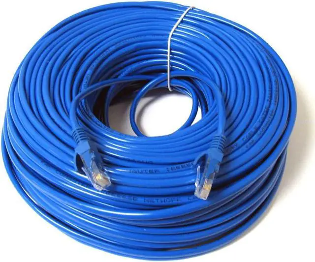 Main image of KUNOVA (TM) Ethernet Cable Cat6 200ft Blue, Network Cable Wire Cat 6 Ethernet Patch Cable Cord, Internet Cable with Snagless RJ45 Connectors - 200 Feet Blue