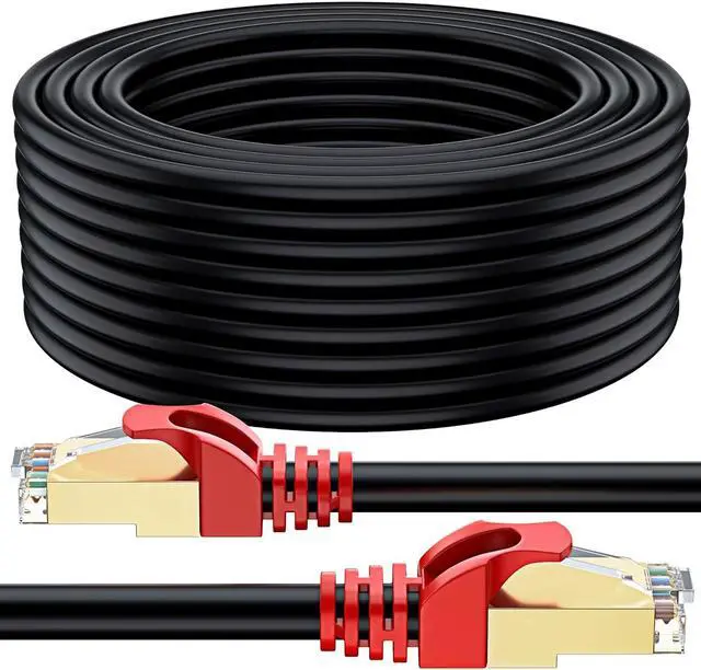 Alt view image 7 of 7 - Maximm Cat7 Outdoor Cable 300 feet - Black - Solid Copper 550Mhz, Waterproof Ethernet Cable Suitable for Direct Burial Installations.