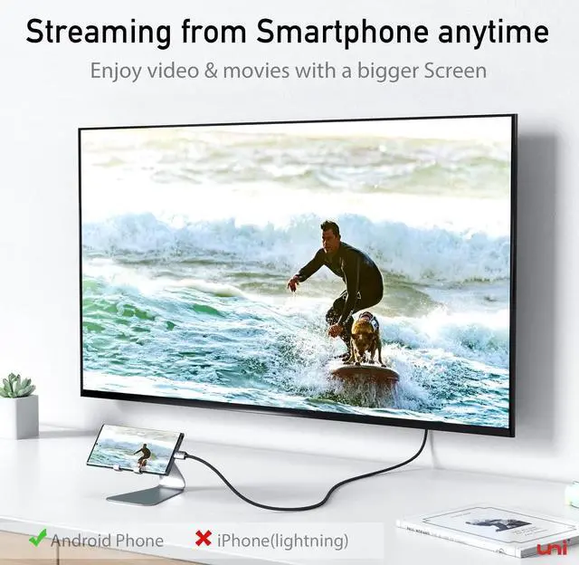 Alt view image 4 of 7 - USB C to HDMI Cable [4K High-Speed] USB Type C to HDMI Cable for Home Office [Thunderbolt 3/4 Compatible] with Chromebook MacBook Pro/Air 2023 iPad Pro iMac XPS 17 S23-6FT