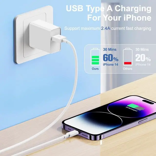 Alt view image 3 of 7 - 3Pack [ MFi Certified] Long iPhone Charging Cable 10ft- Lightning to USB Cable Wire - 10 Foot iPhone USB Charger Cords for iPhone 14 13 12Pro/Pro Max XR X 8 7 6 5 Plus SE