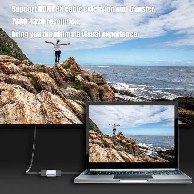 Alt view image 7 of 7 - HDMI Coupler 8K HDMI 2.1 Female to Female Extension Adapter to Extend 2 Short Cables Support 8K@60Hz / 4K@120Hz 120UHD 3D HDR ARC Compatible with Laptop PC Monitor  TV 2 Pack