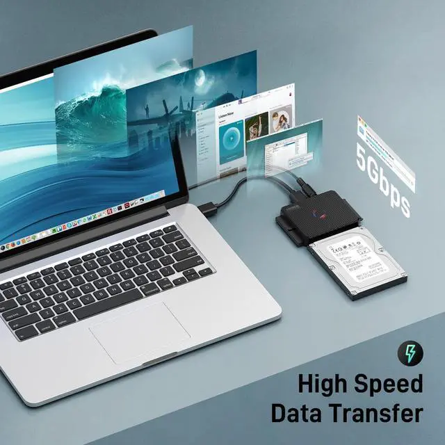 Alt view image 4 of 7 - FIDECO SATA/IDE to USB 3.0 Adapter, Hard Drive Adapter Cable Converter for Universal 2.5/3.5 Inch SATA and IDE HDD, 2.5 Inch SSD, 5.25-Inch DVD-ROM/CD-ROM/CD-RW/DVD-RW/DVD+RW