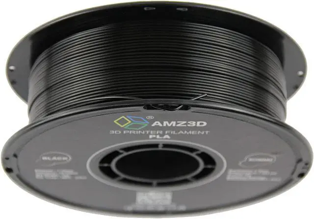 Alt view image 2 of 4 - AMZ3D 1.75mm PLA 3D Printer Filament, Black, 1 Kg spool (2.2 lbs)