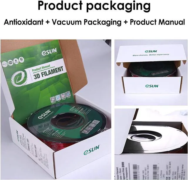 Alt view image 7 of 7 - eSUN PLA Plus Filament 1.75mm, PLA Pro PLA+ 3D Printer Filament, Dimensional Accuracy +/- 0.03mm, 2.2 LBS (1KG) Spool 3D Printing Consumables for Most FDM 3D Printers, Black