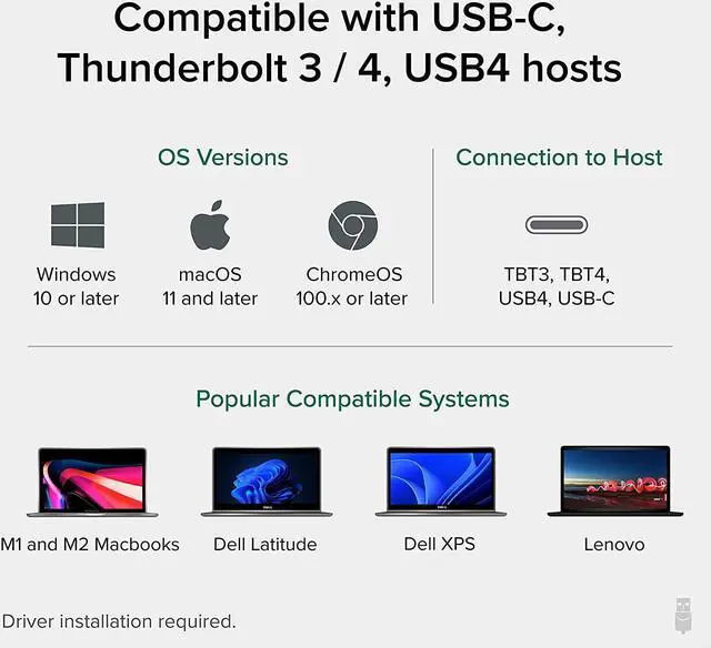 Alt view image 4 of 6 - Plugable 12-in-1 USB C Docking Station Triple Monitor, 4K Displays with 3X HDMI or 3X DisplayPort, Compatible with Mac, Windows, Thunderbolt 3 & 4, USB4, (60W PD, 6X USB Ports, Ethernet)