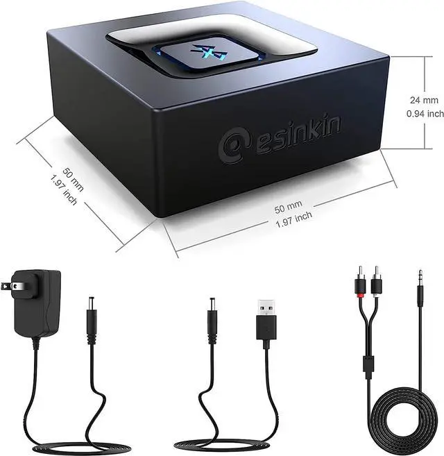 Alt view image 6 of 7 - Bluetooth Audio Adapter for Music Streaming Sound System, Wireless Audio Adapter Works with Smartphones and Tablets, Wireless Adapter for Speakers