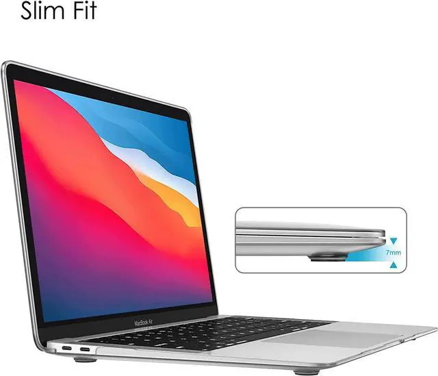 Alt view image 3 of 7 - Fintie Case for MacBook Air 13 Inch (2020 & 2019 & 2018 Release) A2179 / A1932 - Protective Snap On Hard Shell Cover for New MacBook Air 13 Retina Display with Touch ID, Frost Clear