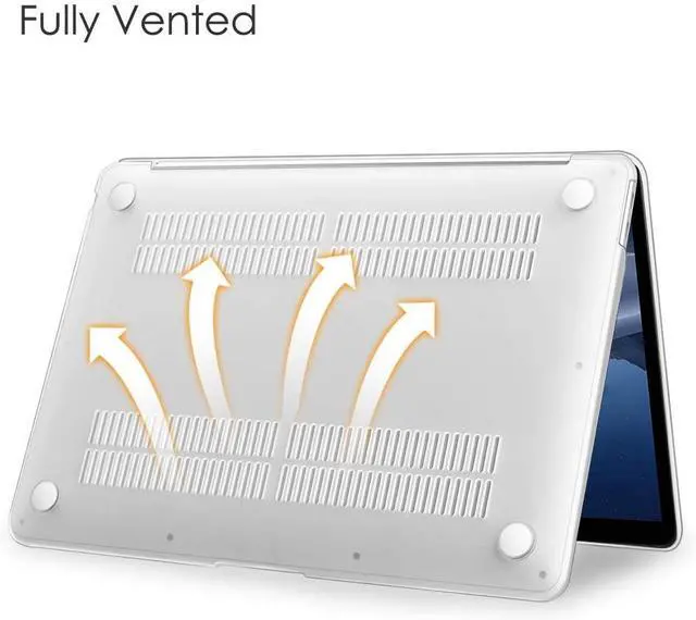 Alt view image 5 of 7 - Fintie Case for MacBook Air 13 Inch (2020 & 2019 & 2018 Release) A2179 / A1932 - Protective Snap On Hard Shell Cover for New MacBook Air 13 Retina Display with Touch ID, Frost Clear
