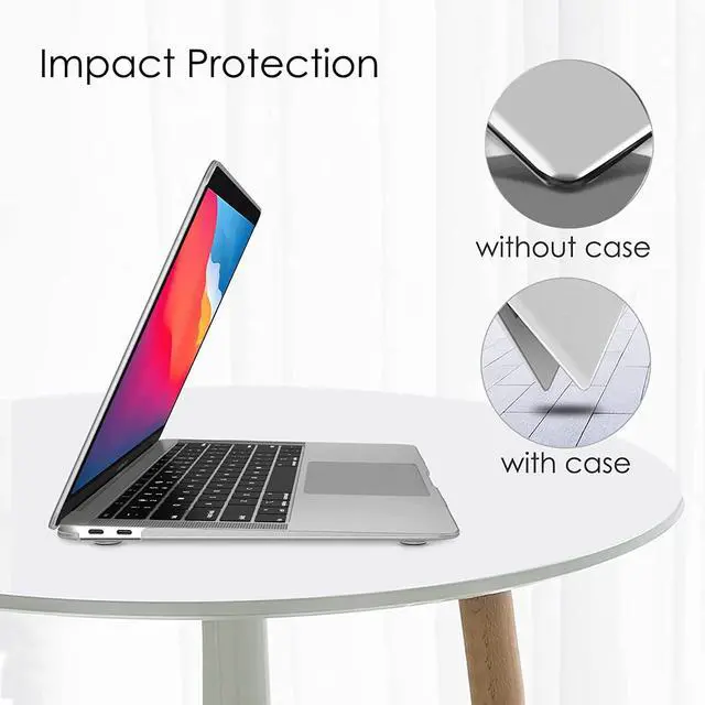 Alt view image 6 of 7 - Fintie Case for MacBook Air 13 Inch (2020 & 2019 & 2018 Release) A2179 / A1932 - Protective Snap On Hard Shell Cover for New MacBook Air 13 Retina Display with Touch ID, Frost Clear
