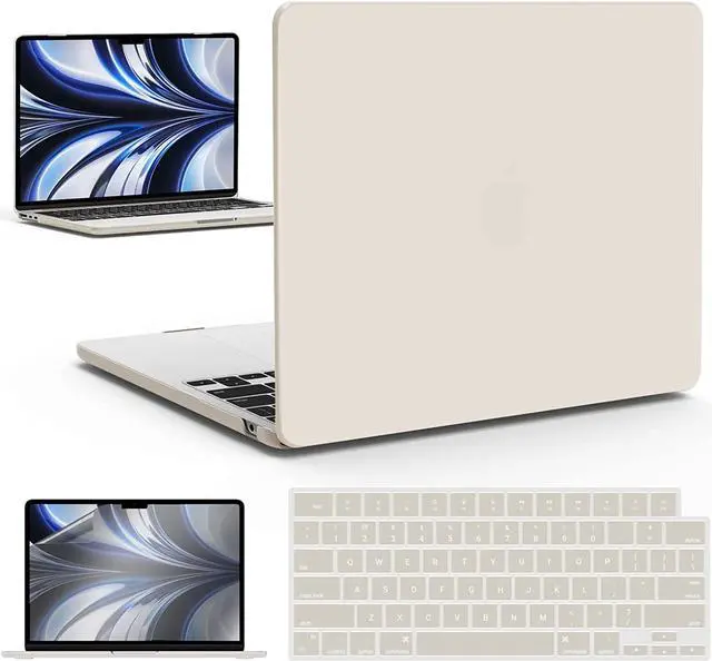 Main image of IBENZER Compatible with M2 2023 2022 MacBook Air 13 inch case, Model A2681, Hard Shell Case&Keyboard Cover&Screen Film for New M2 Mac Air 13.6 in with Touch ID, Rocky Gray, CA-AT13-KK-RKGY+2