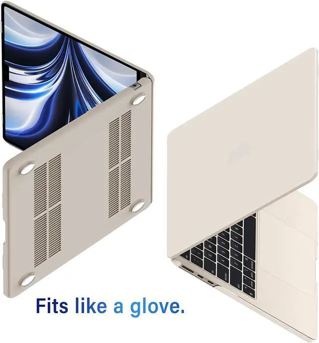 Alt view image 6 of 7 - IBENZER Compatible with M2 2023 2022 MacBook Air 13 inch case, Model A2681, Hard Shell Case&Keyboard Cover&Screen Film for New M2 Mac Air 13.6 in with Touch ID, Rocky Gray, CA-AT13-KK-RKGY+2