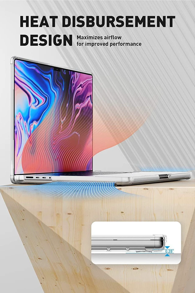 Alt view image 7 of 7 - Clear Anti-Scratch Case for MacBook Pro 14-Inch (2021-2026)
