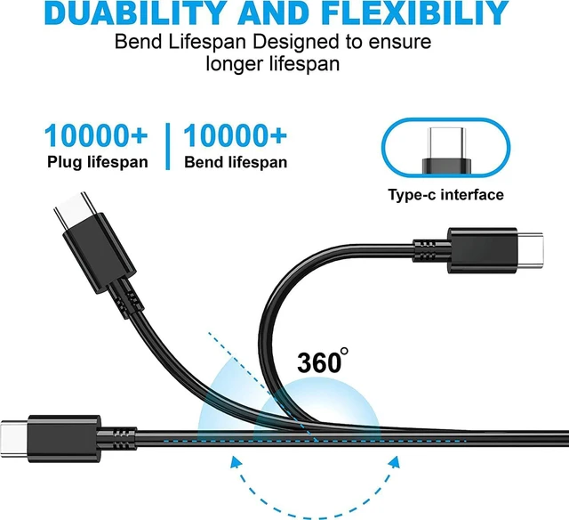 Alt view image 2 of 7 - 65W USB C Charger Compatible with Acer Chromebook Spin Swift 7 15 315 512