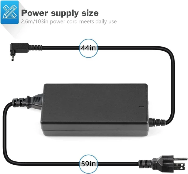 Alt view image 4 of 7 - VUOHOEG 65W Laptop Charger Compatible with Acer Chromebook 11 13 14 15 R11 CB3 Series CB3-111 CB3-532-C47C CB3-431 CB3-431-C5FM CB3-131 CB3-111-C8UB CB3-131-C3SZ CB3-532 CB3-111-C670