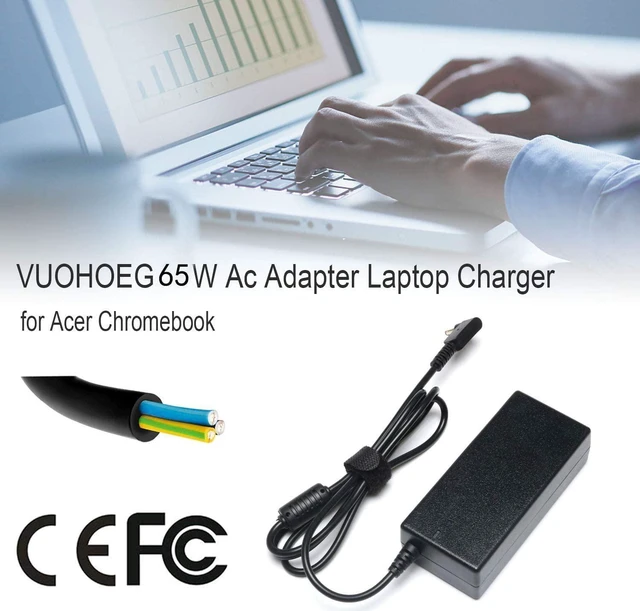 Alt view image 6 of 7 - VUOHOEG 65W Laptop Charger Compatible with Acer Chromebook 11 13 14 15 R11 CB3 Series CB3-111 CB3-532-C47C CB3-431 CB3-431-C5FM CB3-131 CB3-111-C8UB CB3-131-C3SZ CB3-532 CB3-111-C670