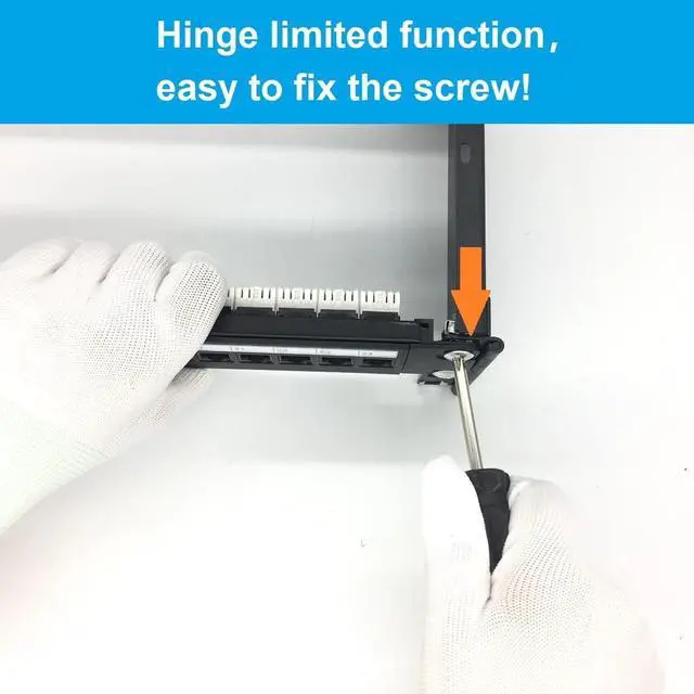 Alt view image 7 of 7 - Jingchengmei 2U 19-inch Foldable Hinged Wall Mount Patch Panel Bracket- 6-inch Deep Horizontal Rack for 19" Networking Equipments (JCM-HWMB2U)