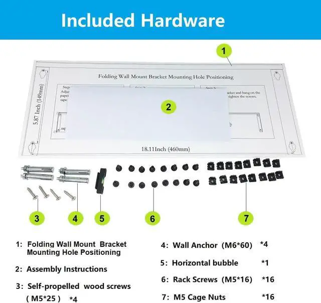 Alt view image 7 of 7 - Jingchengmei 4U Wall Mount Patch Panel Bracket with Top Cover- 12 inch Deep - 19" Patch Panel Rack for Shallow Network Equipment- 44lbs Capacity (JCM-OWMC4U)