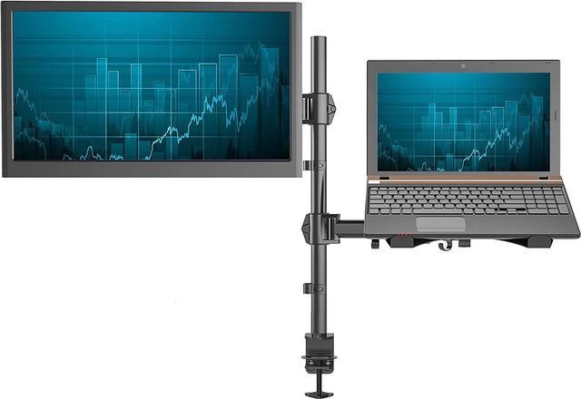 SHOPPINGALL Fully Adjustable Dual Monitor & Laptop Mount Stand