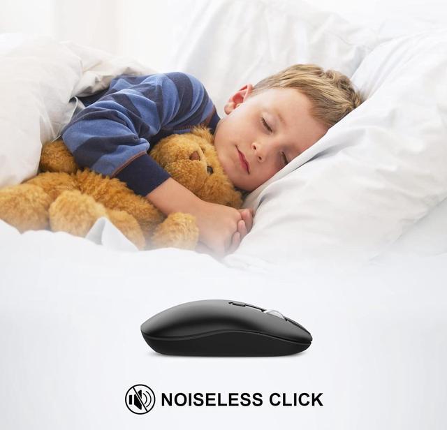 Alt view image 6 of 7 - cimetech Type C Wireless Mouse, USB C Mouse 2.4G Silent Cordless Mice with Type C Receiver, Portable Computer Mouse for Laptop, Notebook, MacBook Pro Air, Windows, Linux - Ambidextrous Black