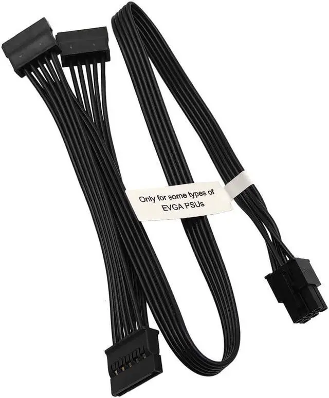 Main image of COMeap 6 Pin to 3X 15 Pin SATA Hard Drive Power Adapter Cable for Some Specific Types of EVGA Modular PSUs 20-in(50cm)