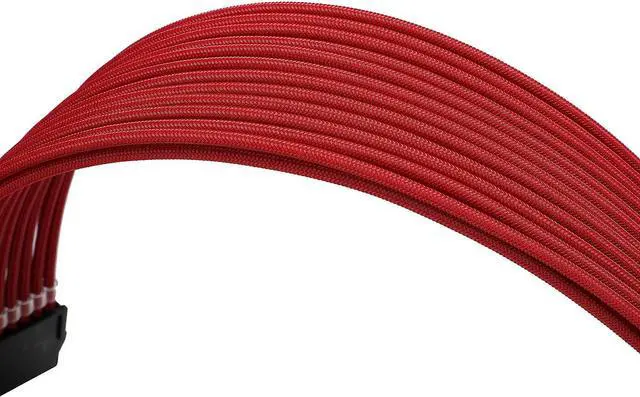 Alt view image 5 of 6 - Sleeve Extension Power Supply Cable Kit 18AWG ATX 24P+ EPS 8-P+PCI-E8-P with Combs for PSU to Motherboard/GPU (red)