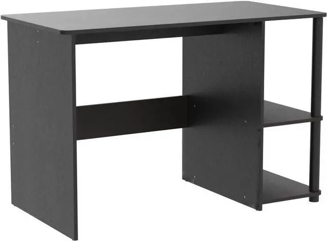 Main image of SHW Cyrus Home Office Desk with Shelves, Espresso