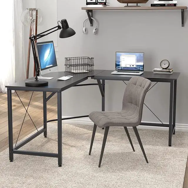 Alt view image 5 of 7 - soges 59inches x 59inches L Shaped Desk Computer Desk Multifunctional L Desk Large Corner Desk, Black, ZJ02-BK-N-CA