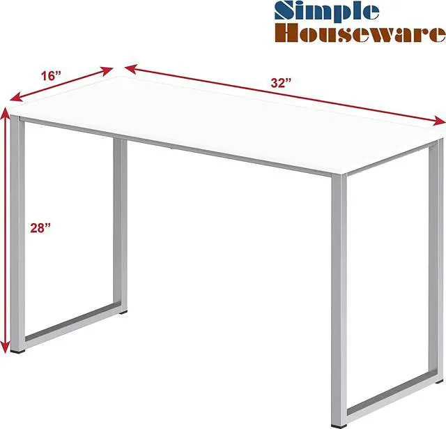 Alt view image 3 of 7 - SHW Home Office 32-Inch Computer Desk, White