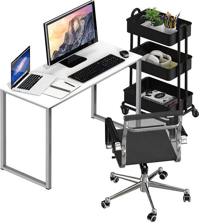 Alt view image 4 of 7 - SHW Home Office 32-Inch Computer Desk, White