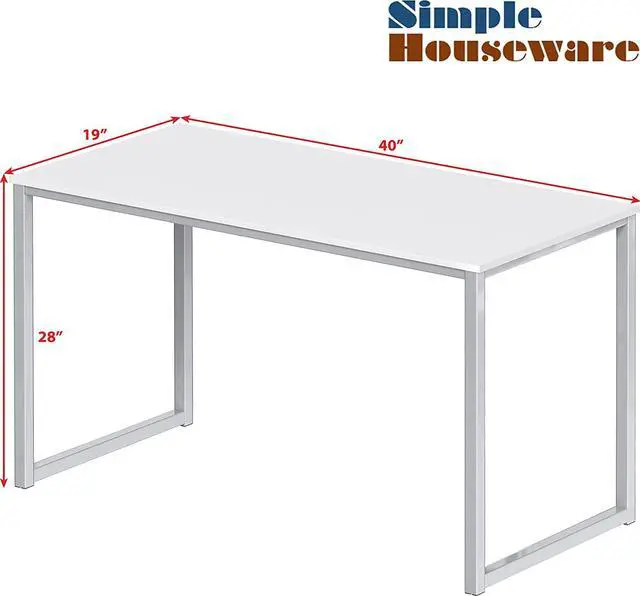 Alt view image 3 of 6 - SHW Computer Desk 40-Inch for Home Office, White