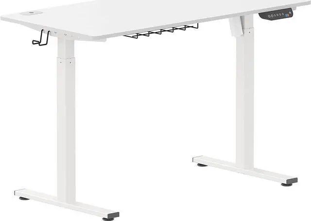 Alt view image 4 of 5 - SHW Memory Preset Electric Height Adjustable Standing Desk, 120 x 60 cm, White