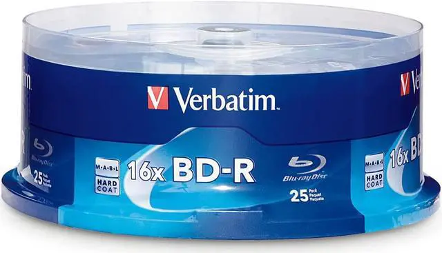 Main image of Verbatim BD-R 25GB 16X Blu-ray Recordable Media Disc - 25 Pack Spindle