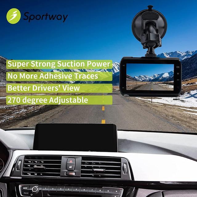 Sportway Dash Cam Mount, S90 Dash Cam Mirror Mount Holder with 6pcs Joints  for Rove APEMAN CHORTAU Roav Nexar iiwey YI Z-Edge Old Shark KDLINKS