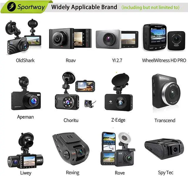 Alt view image 4 of 5 - S10 Suction Cup Dash Cam Mount Holder with 6+pcs Joints for Rove APEMAN CHORTAU Roav Nexar  YI  Old Shark KDLINKS Falcon Zero... Most Car Dash Cameras