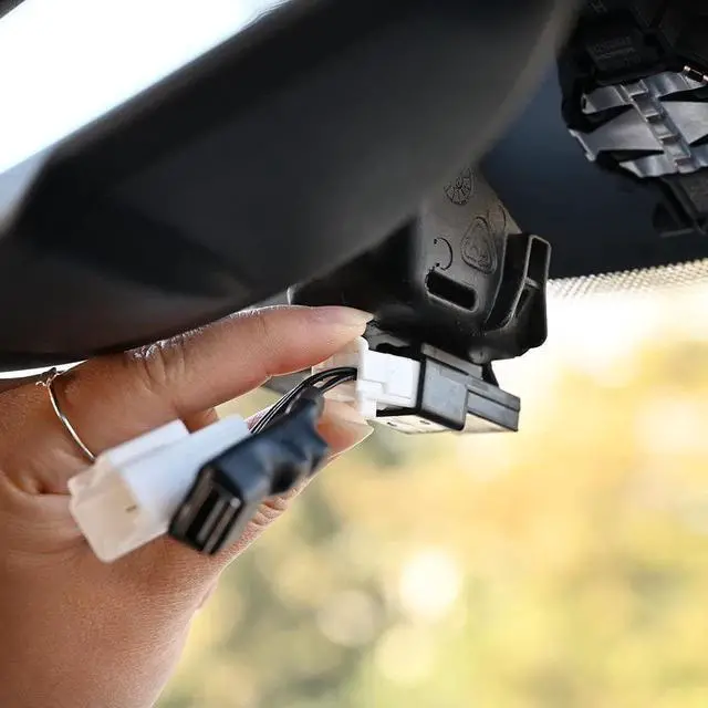 Alt view image 5 of 7 - Dongar Dashcam Power Adapter (10-pin Type D) for Mopar Vehicles. Compatible with RAM, Charger, Challenger, Grand Cherokee, & More. Connects to Rearview Mirror, Built-in USB Power Source, Easy Install