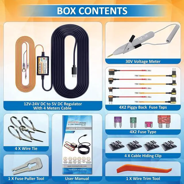 Alt view image 7 of 7 - Dash Cam Hardwire Kit | USB Type C Port | for  R2, R2-PRO and R3 Dash Cam Models | Check Compatibility Image Before Purchasing