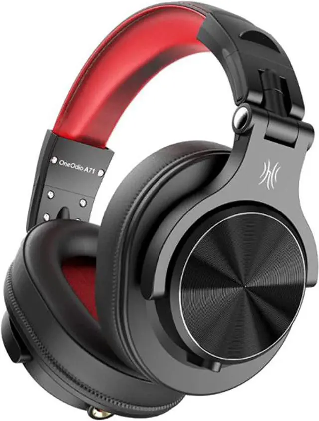 Alt view image 2 of 7 - OneOdio A71 Wired Over Ear Headphones, Studio Headphones with SharePort, Professional Monitor Recording & Mixing Foldable Headphones with Stereo Sound for Electric Drum Keyboard Guitar Amp (Red)