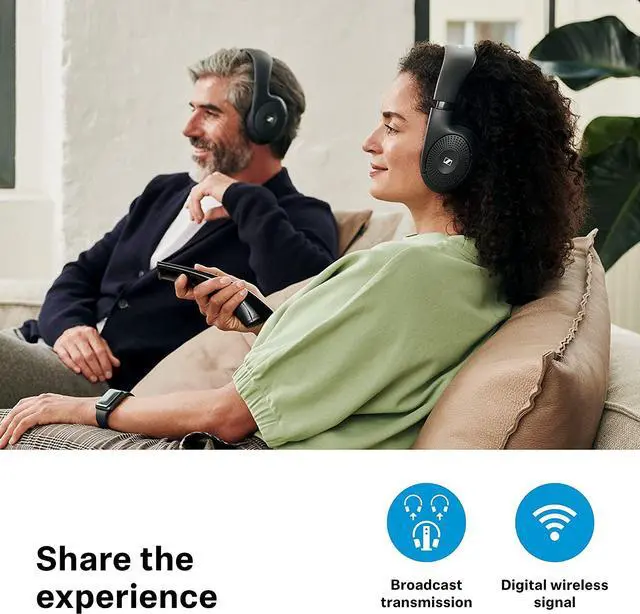 Alt view image 5 of 5 - Sennheiser RS 120-W TV Wireless Headphones