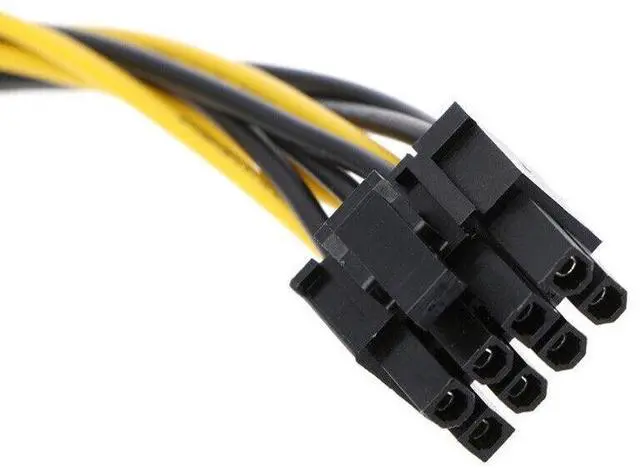 Alt view image 6 of 7 - Dual SATA to PCI-E Power Cable 15Pin SATA to 8 pin / 6 pin Video Card Power Wire